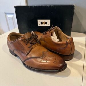 Joseph Abboud Andrew Leather Cap Oxford Dress Shoes in Brown